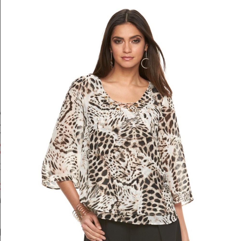 Jennifer Lopez lace-up blouse
